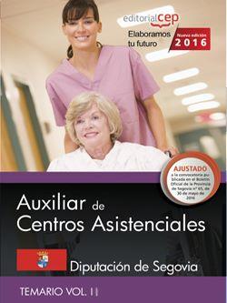 Auxiliar de centros asistenciales. Diputación de Segovia. Temario